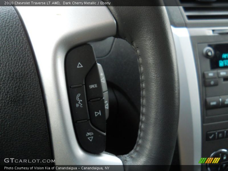 Dark Cherry Metallic / Ebony 2010 Chevrolet Traverse LT AWD