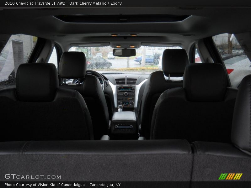 Dark Cherry Metallic / Ebony 2010 Chevrolet Traverse LT AWD