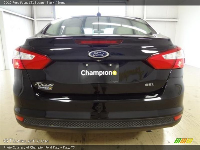 Black / Stone 2012 Ford Focus SEL Sedan