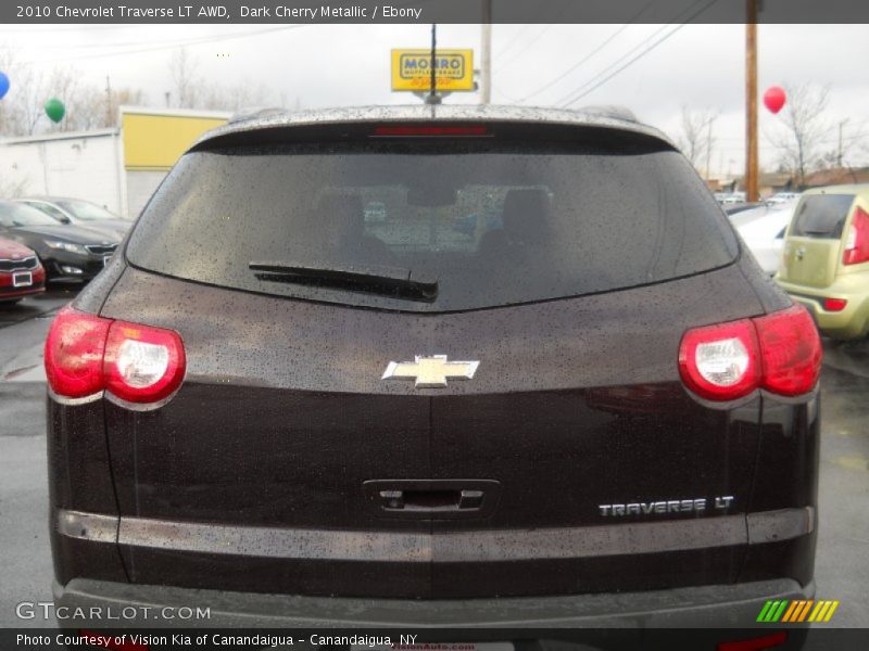 Dark Cherry Metallic / Ebony 2010 Chevrolet Traverse LT AWD