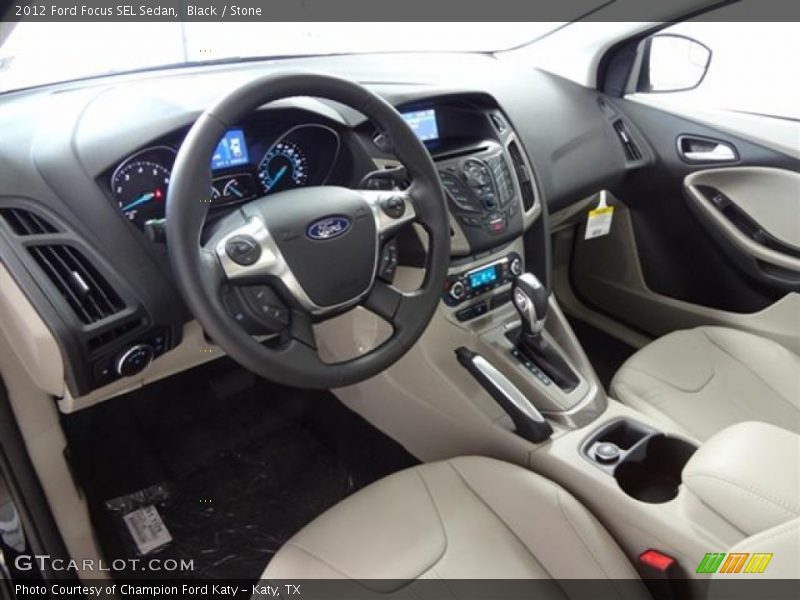 Black / Stone 2012 Ford Focus SEL Sedan