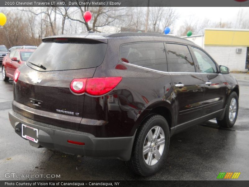 Dark Cherry Metallic / Ebony 2010 Chevrolet Traverse LT AWD