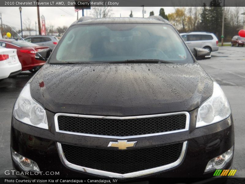 Dark Cherry Metallic / Ebony 2010 Chevrolet Traverse LT AWD