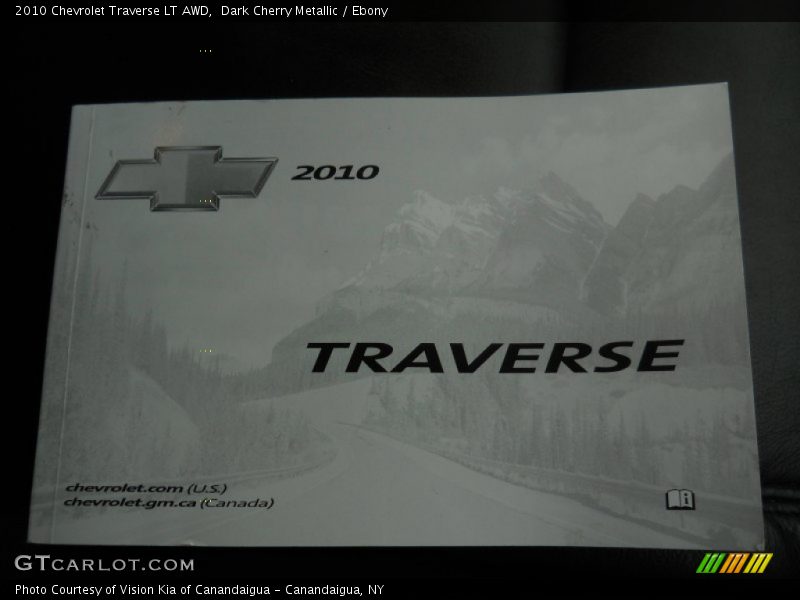 Dark Cherry Metallic / Ebony 2010 Chevrolet Traverse LT AWD