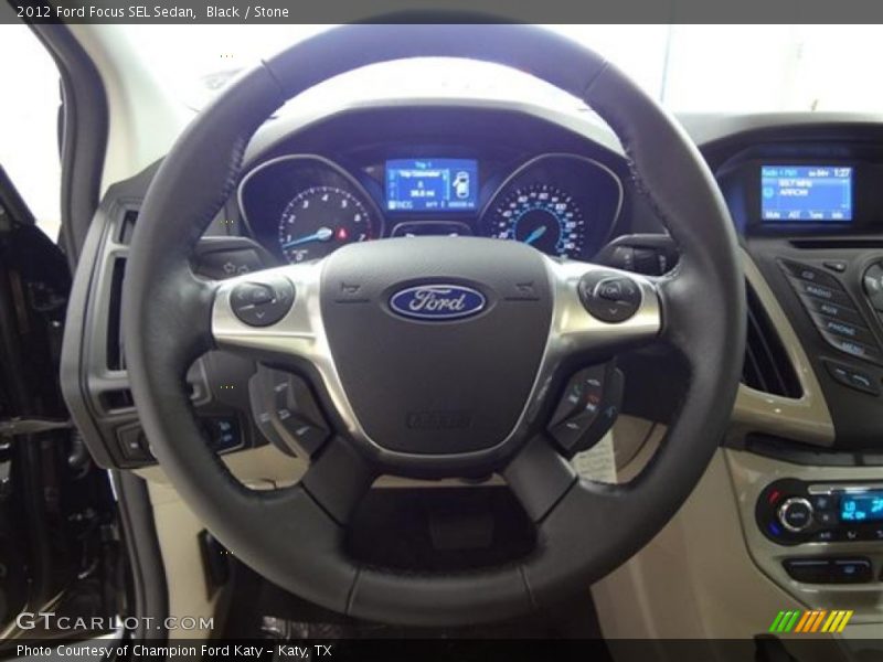 Black / Stone 2012 Ford Focus SEL Sedan