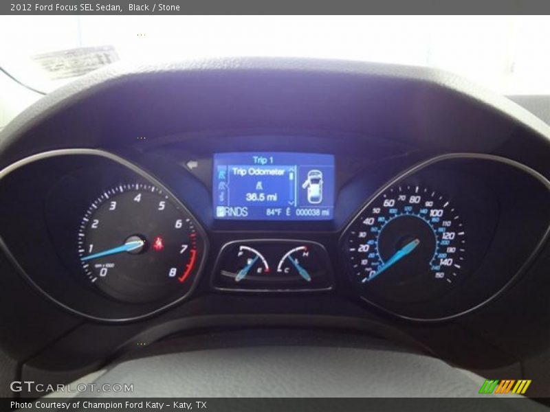 Black / Stone 2012 Ford Focus SEL Sedan