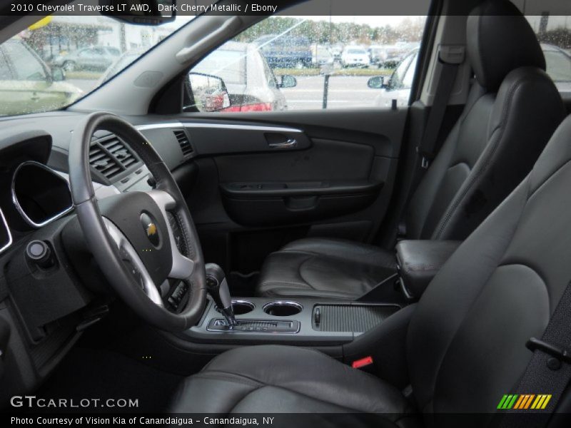 Dark Cherry Metallic / Ebony 2010 Chevrolet Traverse LT AWD