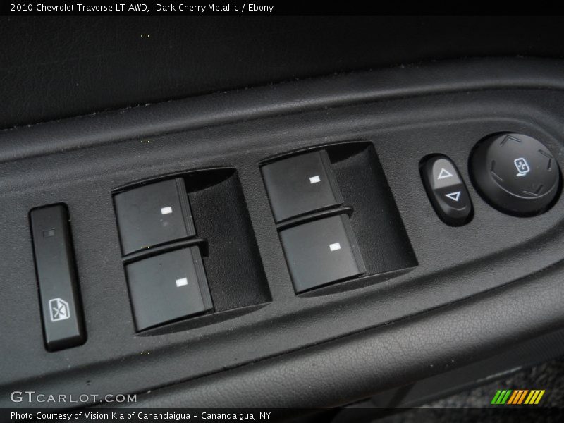 Dark Cherry Metallic / Ebony 2010 Chevrolet Traverse LT AWD