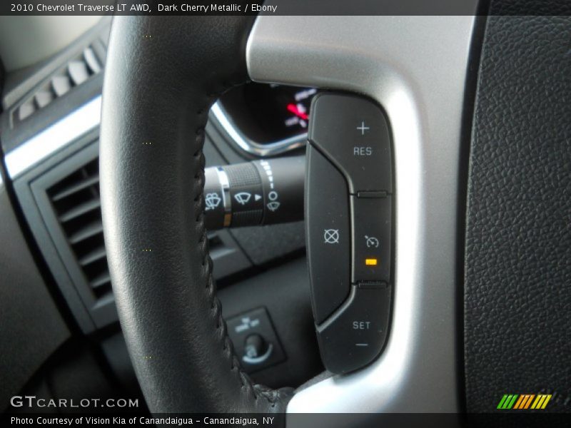Dark Cherry Metallic / Ebony 2010 Chevrolet Traverse LT AWD