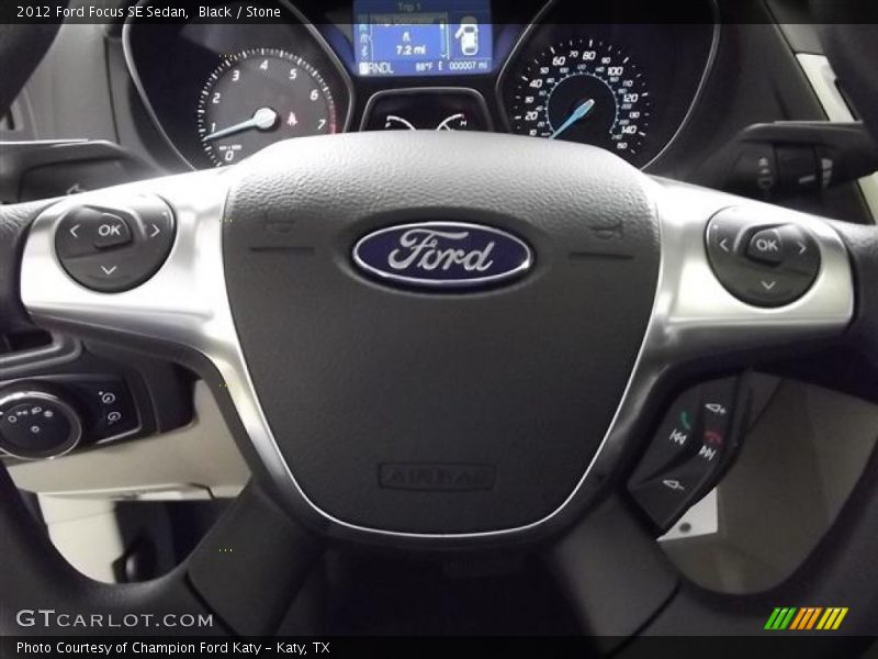 Black / Stone 2012 Ford Focus SE Sedan