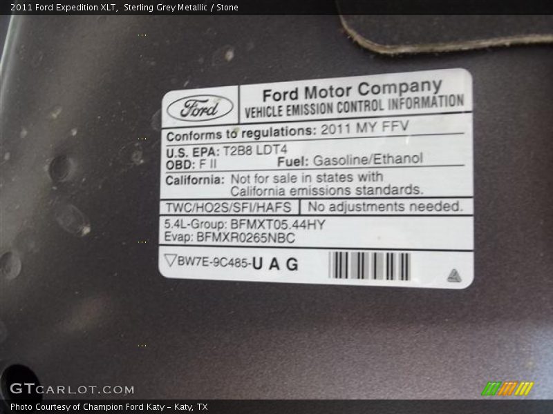 Sterling Grey Metallic / Stone 2011 Ford Expedition XLT