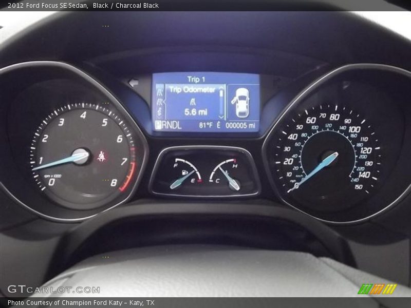 Black / Charcoal Black 2012 Ford Focus SE Sedan