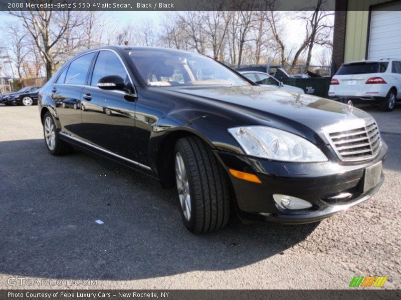 Black / Black 2008 Mercedes-Benz S 550 4Matic Sedan