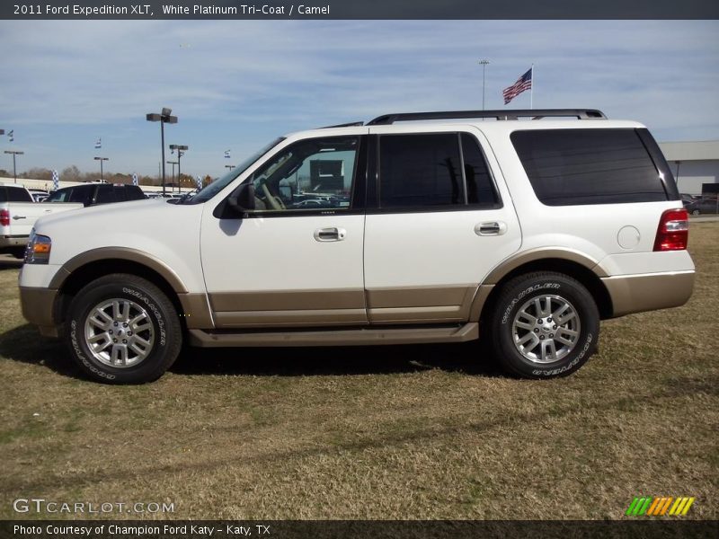 White Platinum Tri-Coat / Camel 2011 Ford Expedition XLT