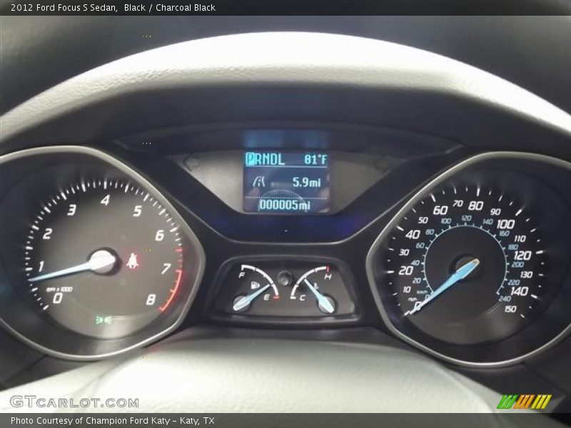 Black / Charcoal Black 2012 Ford Focus S Sedan