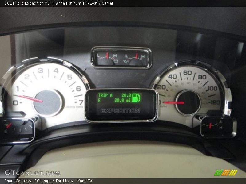 White Platinum Tri-Coat / Camel 2011 Ford Expedition XLT