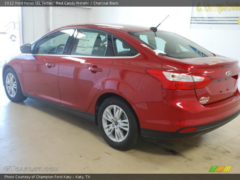 Red Candy Metallic / Charcoal Black 2012 Ford Focus SEL Sedan