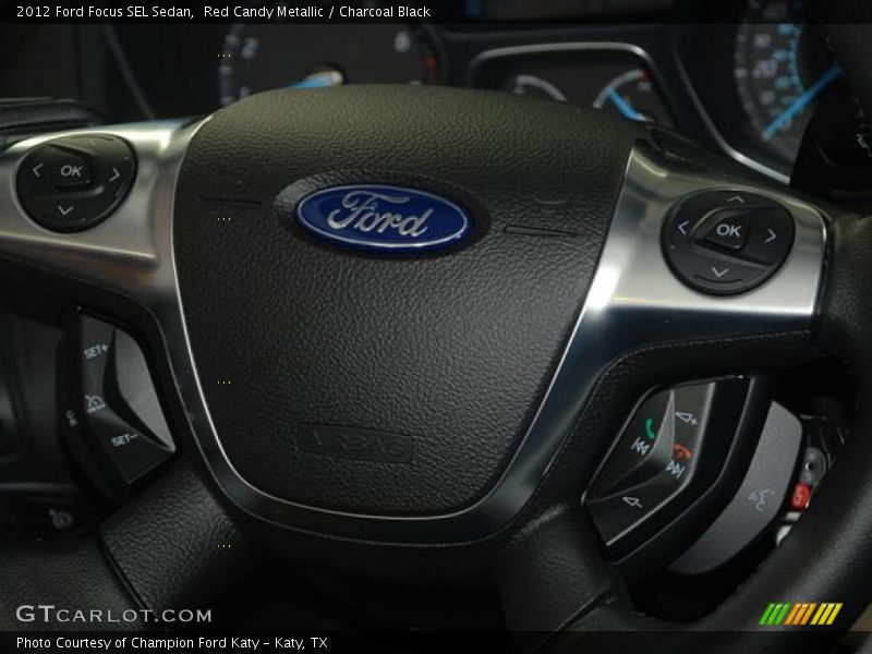 Red Candy Metallic / Charcoal Black 2012 Ford Focus SEL Sedan