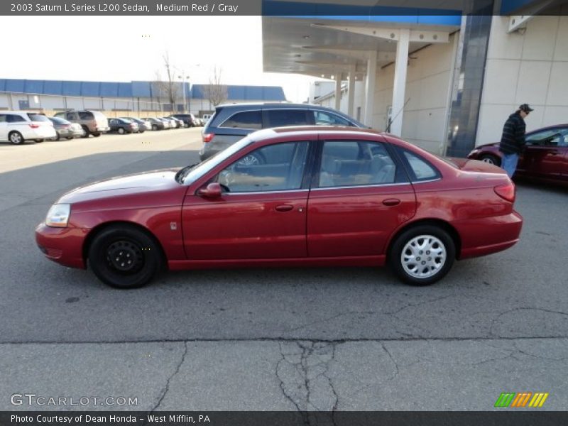 Medium Red / Gray 2003 Saturn L Series L200 Sedan