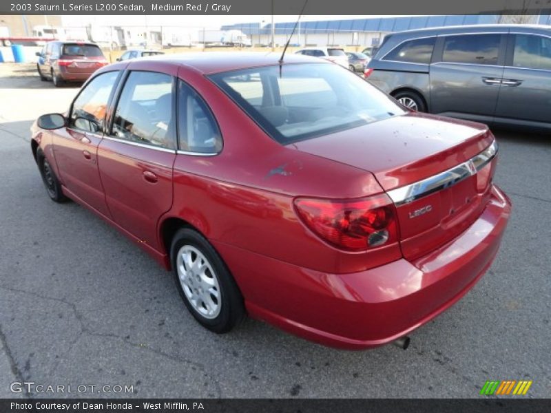 Medium Red / Gray 2003 Saturn L Series L200 Sedan