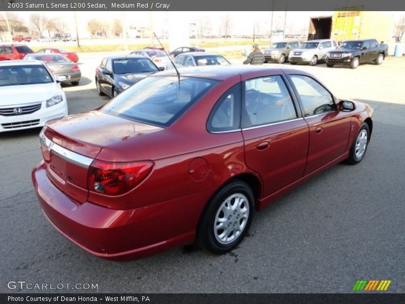 Medium Red / Gray 2003 Saturn L Series L200 Sedan