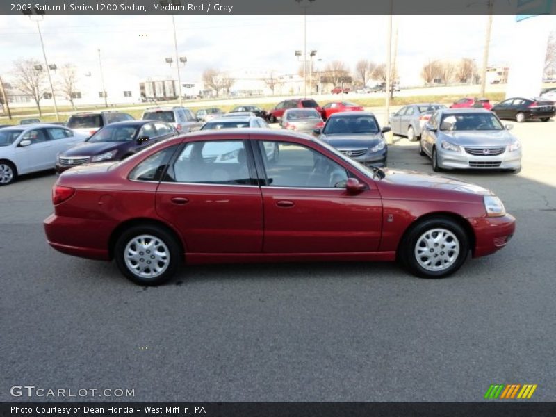 Medium Red / Gray 2003 Saturn L Series L200 Sedan