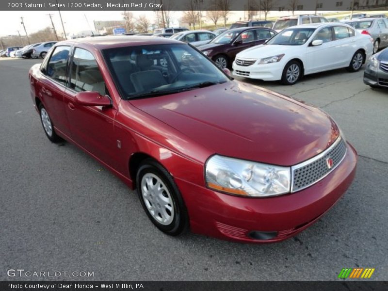 Medium Red / Gray 2003 Saturn L Series L200 Sedan