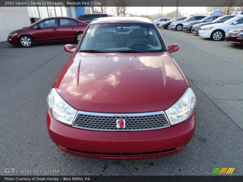 Medium Red / Gray 2003 Saturn L Series L200 Sedan