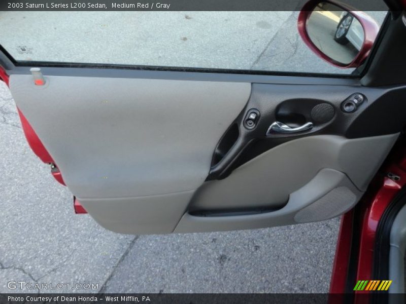 Medium Red / Gray 2003 Saturn L Series L200 Sedan