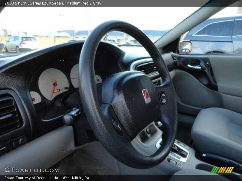 Medium Red / Gray 2003 Saturn L Series L200 Sedan