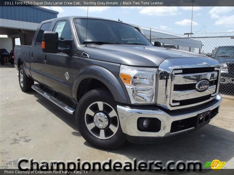 Sterling Grey Metallic / Black Two Tone Leather 2011 Ford F250 Super Duty Lariat Crew Cab