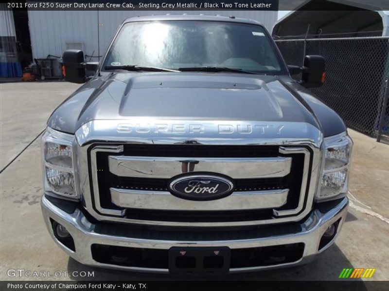 Sterling Grey Metallic / Black Two Tone Leather 2011 Ford F250 Super Duty Lariat Crew Cab