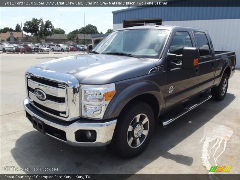 Sterling Grey Metallic / Black Two Tone Leather 2011 Ford F250 Super Duty Lariat Crew Cab