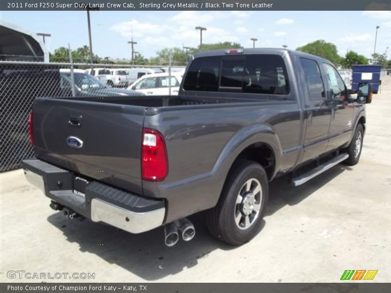 Sterling Grey Metallic / Black Two Tone Leather 2011 Ford F250 Super Duty Lariat Crew Cab