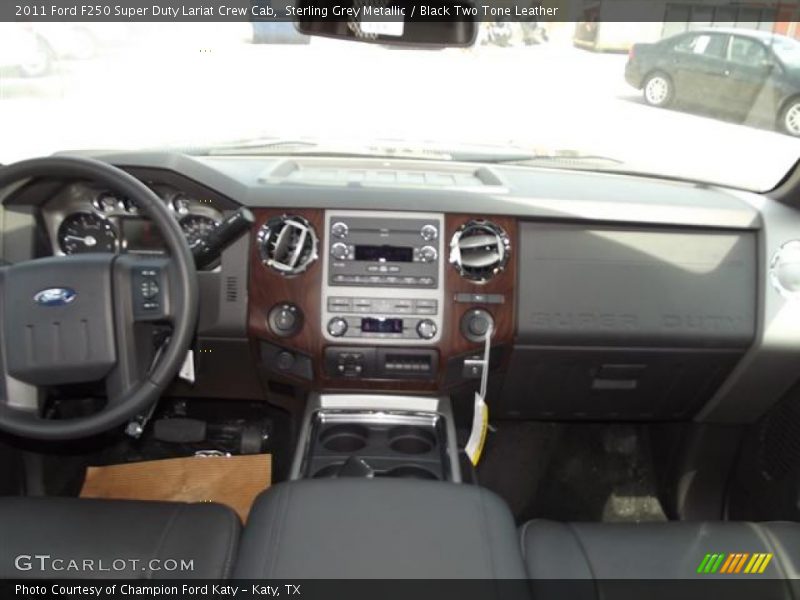 Sterling Grey Metallic / Black Two Tone Leather 2011 Ford F250 Super Duty Lariat Crew Cab