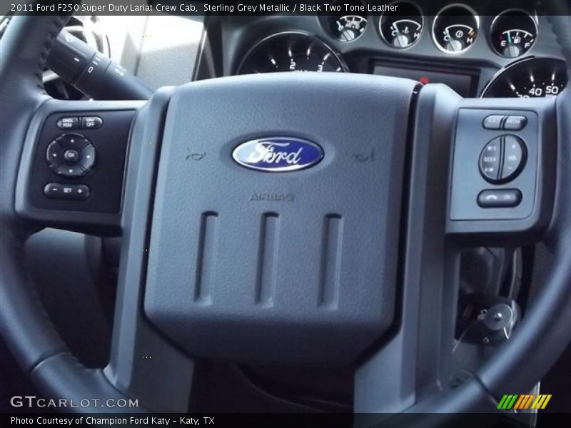 Sterling Grey Metallic / Black Two Tone Leather 2011 Ford F250 Super Duty Lariat Crew Cab