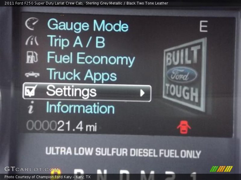 Sterling Grey Metallic / Black Two Tone Leather 2011 Ford F250 Super Duty Lariat Crew Cab