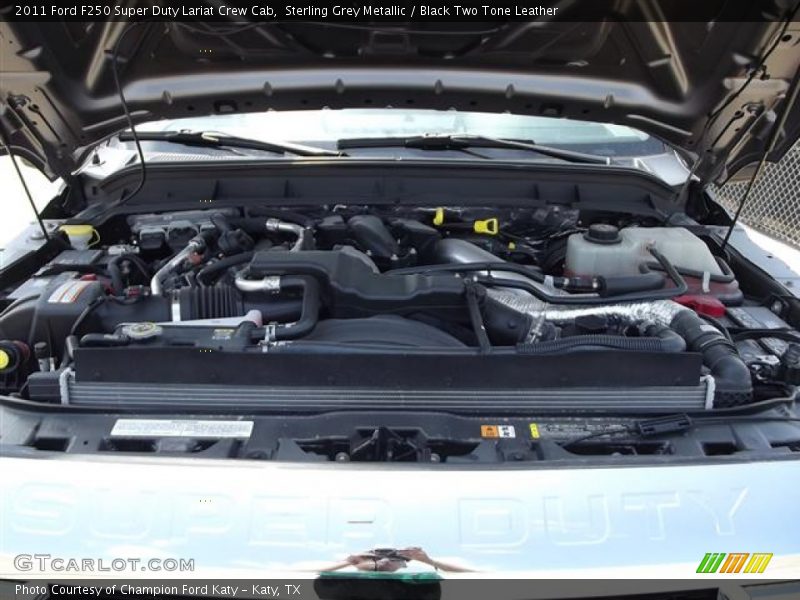 Sterling Grey Metallic / Black Two Tone Leather 2011 Ford F250 Super Duty Lariat Crew Cab