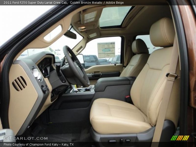  2011 F250 Super Duty Lariat Crew Cab Adobe Beige Interior