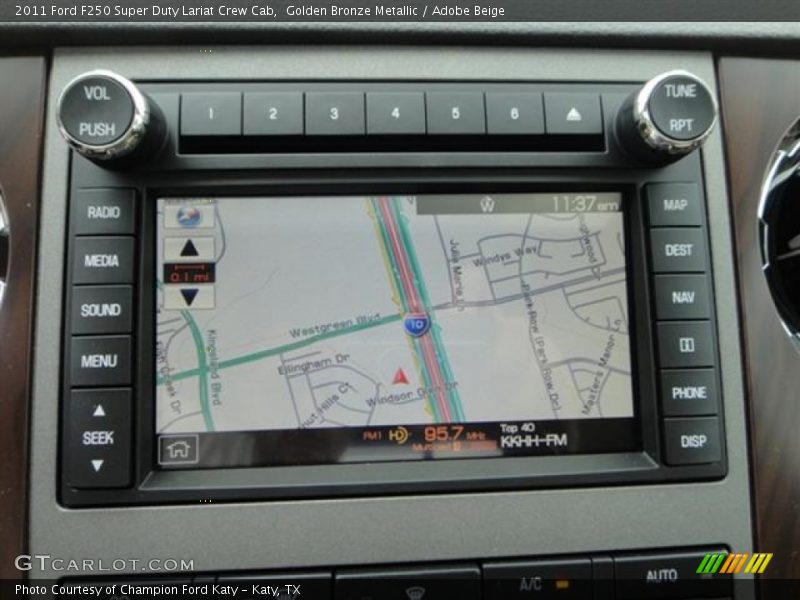 Navigation of 2011 F250 Super Duty Lariat Crew Cab