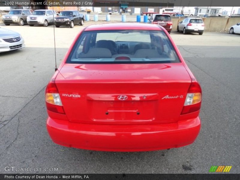 Retro Red / Gray 2002 Hyundai Accent GL Sedan
