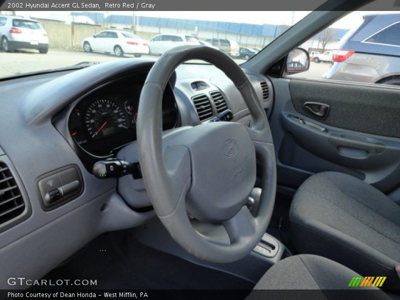 Retro Red / Gray 2002 Hyundai Accent GL Sedan