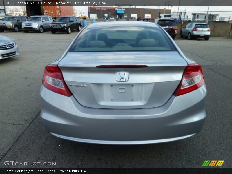 Alabaster Silver Metallic / Gray 2012 Honda Civic EX Coupe
