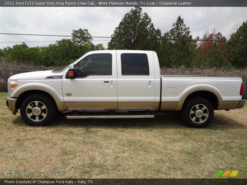  2011 F250 Super Duty King Ranch Crew Cab White Platinum Metallic Tri-Coat