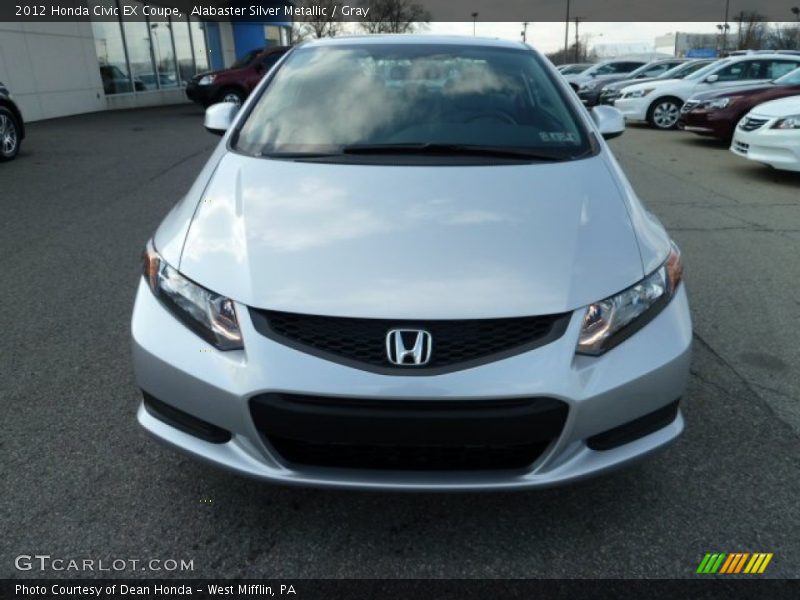 Alabaster Silver Metallic / Gray 2012 Honda Civic EX Coupe