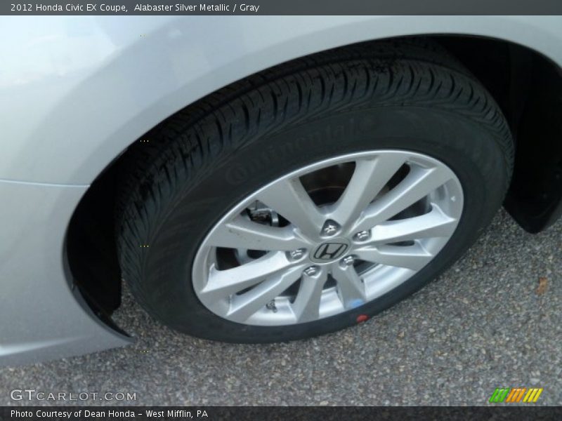 Alabaster Silver Metallic / Gray 2012 Honda Civic EX Coupe