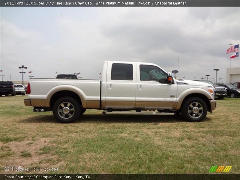  2011 F250 Super Duty King Ranch Crew Cab White Platinum Metallic Tri-Coat