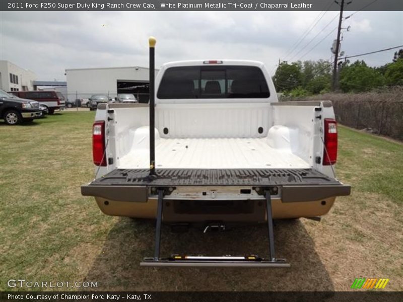 White Platinum Metallic Tri-Coat / Chaparral Leather 2011 Ford F250 Super Duty King Ranch Crew Cab
