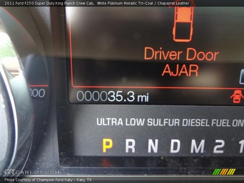White Platinum Metallic Tri-Coat / Chaparral Leather 2011 Ford F250 Super Duty King Ranch Crew Cab