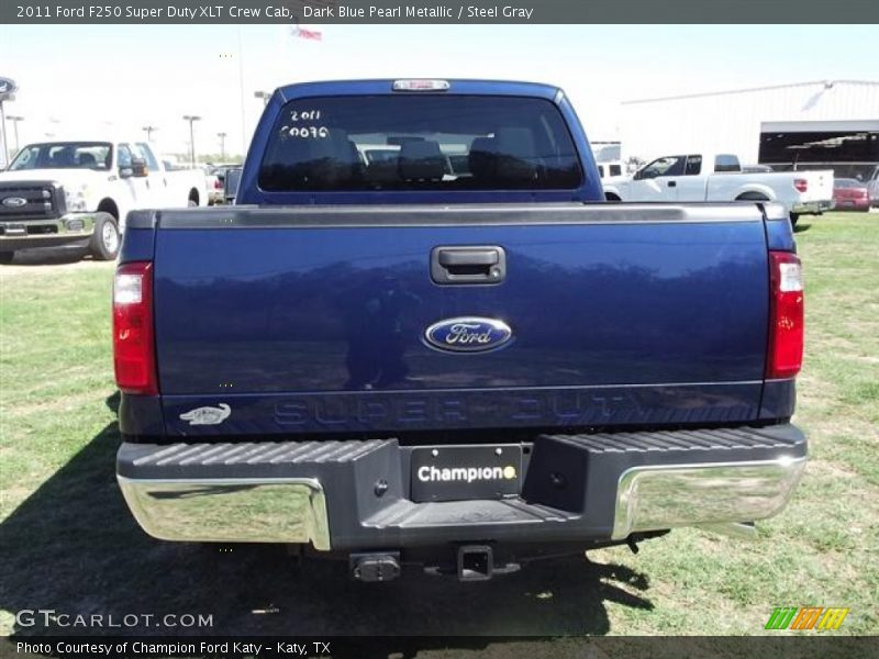 Dark Blue Pearl Metallic / Steel Gray 2011 Ford F250 Super Duty XLT Crew Cab